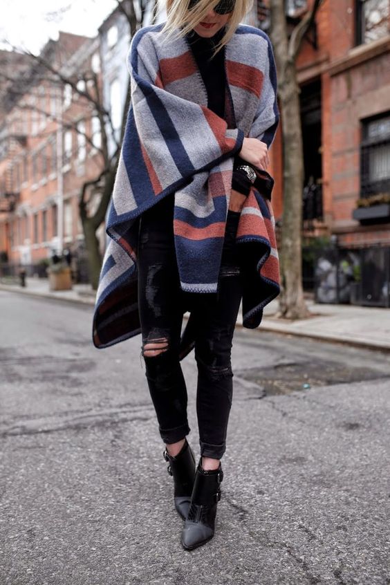 How to style a blanket scarf